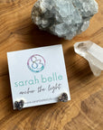 Rainbow Aura Druzy Heart Stud Earrings