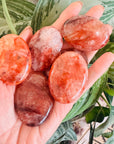 Sarah Belle Fire Quartz Palm Stone
