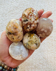 Sarah Belle - Flower Agate Palm Stone