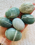 Sarah Belle Garnierite Green Moonstone Palm Stone