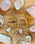 gia raw rose quartz earrings from sarah belle