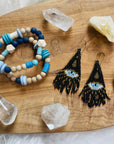 sarah belle live happy bracelet and earrings