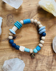 sarah Belle live happy bracelet blue