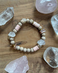 Live Happy Stacking Bracelet - Blush
