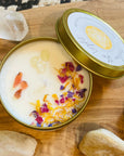 sarah belle handpoured crystal candle for summer