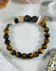 Handmade stacking bracelet with tigers eye from Sarah Belle - Unshakable Light