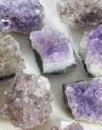 Amethyst druzy clusters for crystal healing