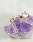 Handmade angel aura quartz earrings for raising your vibration