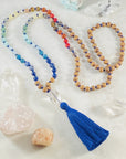 Chakra balance mala for yoga and mantra meditation by sarah belle