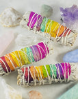 chakra rose white sage smudge stick by sarah belle