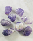chevron amethyst tumbled stone