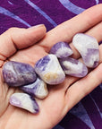 tumbled chevron amethyst for crystal healing