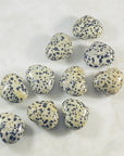 dalmatian jasper heart tumbled crystal for protection