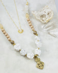 Handmade healing gemstone necklace to inspire the spirit and faith