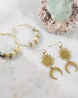 Elio Double Horn Earrings Handmade for Meditation and Balance