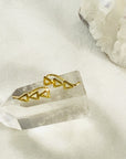 gold filled triangle ear climber earrings