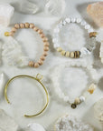 handmade gemstone bracelets and quartz cuff from sarah belle