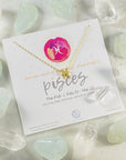 pisces charm necklace with crystal from sarah belle