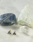 labradorite stud earrings by sarah belle for protecting the aura