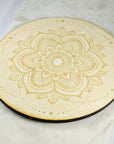 Mandala wood crystal grid