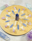 Mandala wood crystal grid