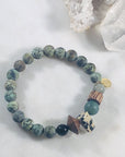 Handmade healing crystal bracelet for yogis, lightworkers and crystal lovers