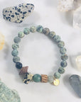 Handmade healing crystal bracelet for new beginnings