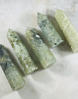 prehnite point crystal energy from sarah belle
