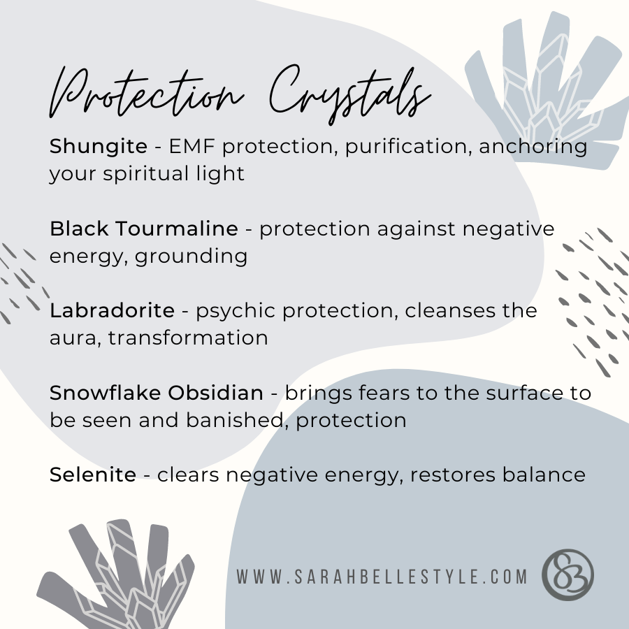 Crystals for energetic protection