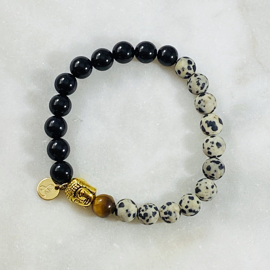 Handmade healing gemstone bracelet for energetic protection