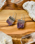 sarah belle amethyst slice earrings