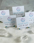 sarah belle aquamarine stud earrings for pisces