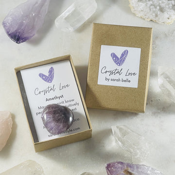 Sarah Belle  Crystal Love amethyst crystal gift 