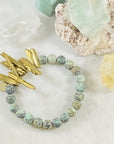 Handmade stacking bracelet with african turquoise