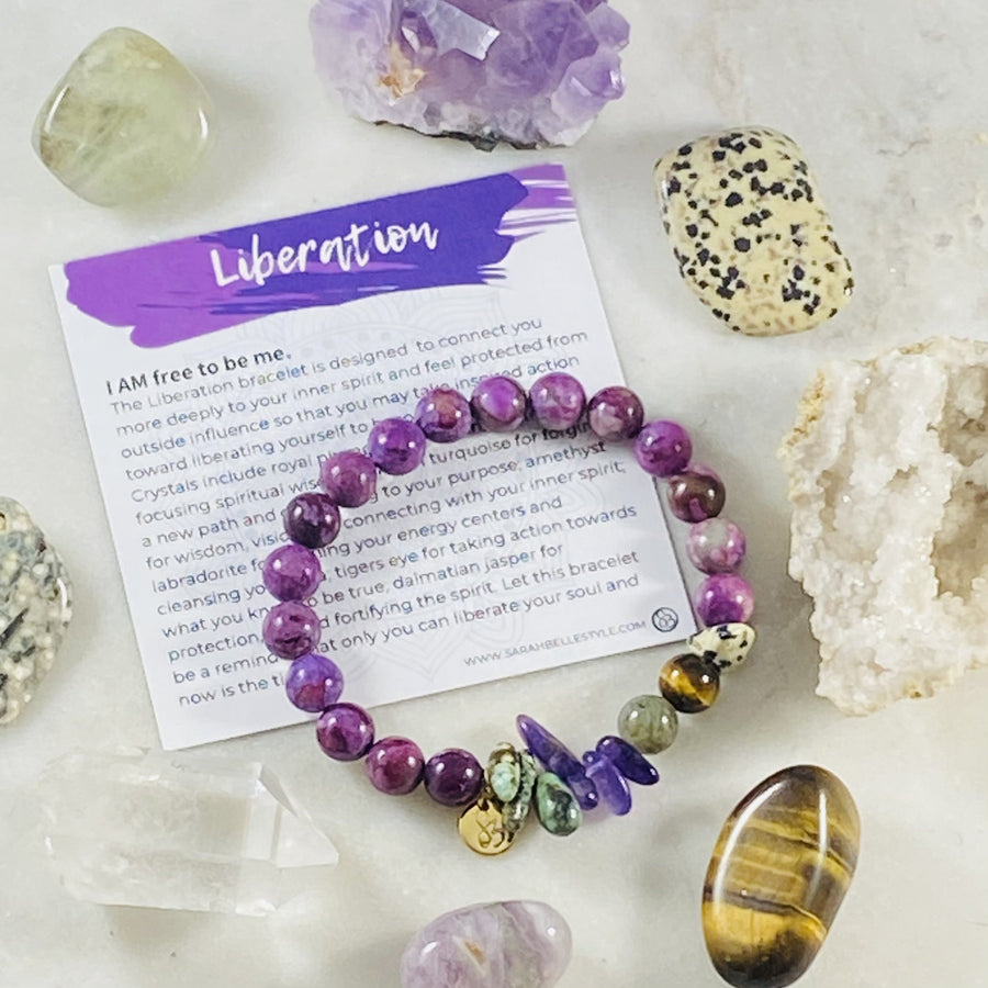 Handmade gemstone bracelet for liberation