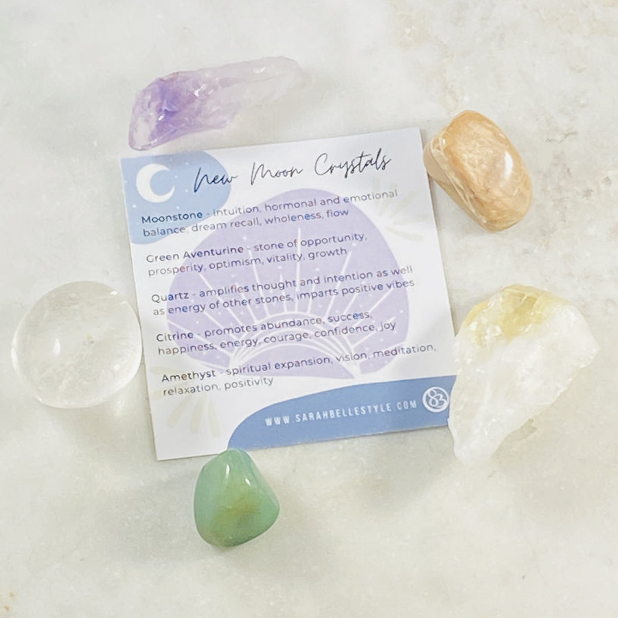 new moon crystals for working with lunar cycles