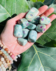 ruby fuschite tumble stone from sarah belle for heart