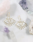 Handmade third eye statement earrings for higher consciousness