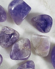 tumbled amethyst crystal for third eye healing and meditation