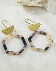 Handmade tortoise earrings for modern minimalist style