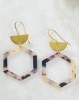 Handmade tortoise earrings for modern minimalist style