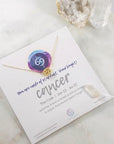 Cancer Charm Necklace with Healing Crystal Perfect Gift