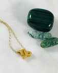 Capricorn Charm Necklace with Healing Crystal Perfect Gift