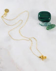 Capricorn Charm Necklace with Healing Crystal Perfect Gift