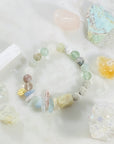 Handcrafted, intuitively designed, custom healing crystal bracelet