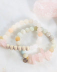 Handmade, healing gemstone bracelets to soften the heart and relax the mind
