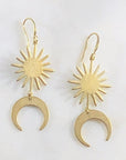 Elio Double Horn Earrings Handmade for Meditation and Balance