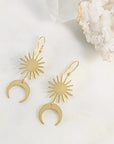 Elio Double Horn Earrings Handmade for Meditation and Balance