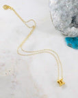 Gemini Charm Necklace with Healing Crystal Perfect Gift
