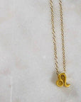 Leo Charm Necklace with Healing Crystal Perfect Gift